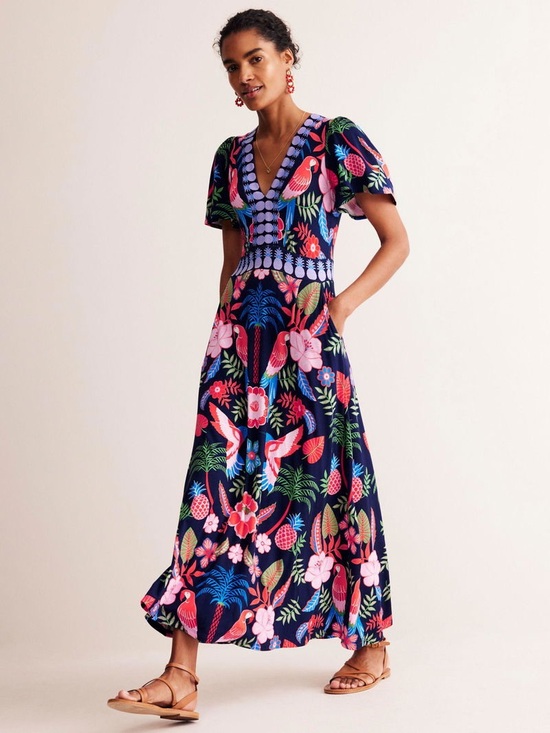 Boden Dresses & Skirts - Boden Tropical Parrot Print Maxi Dress- NWT Sz 10